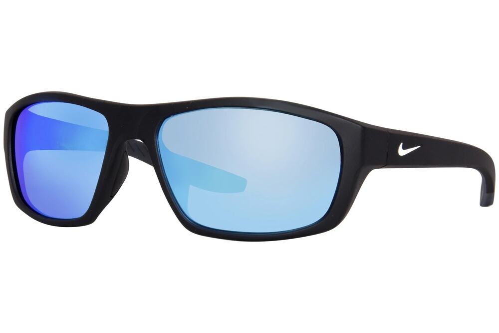 NIKE BRAZEN BOOST M FJ1978 011 MATTE BLACK BLUE POLARIZED SUNGLASSES 57-16